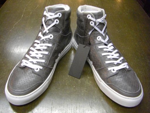 HORSE HIDE SNEAKER/D-GRY/\19000